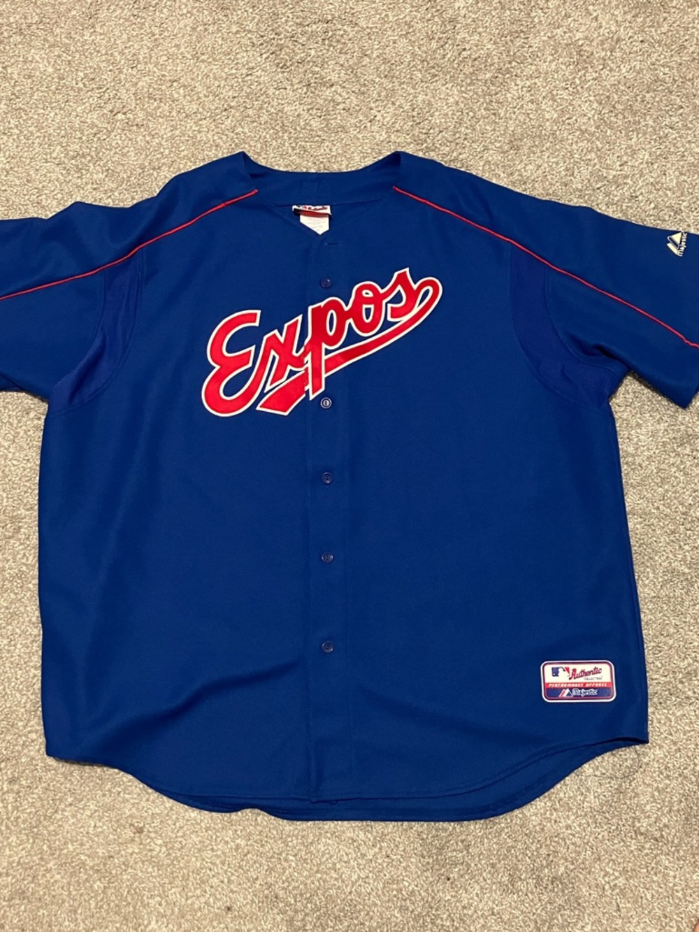 Throwback Montreal Expos Majestic Authentic Batting Practice MLB Jersey